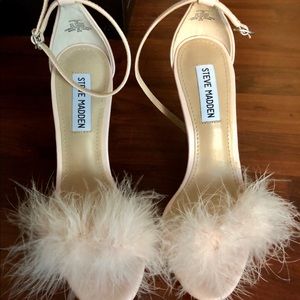 Steve Madden Scarlett Marabou Evening Sandal